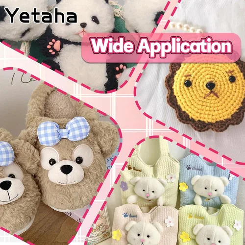 Vista 8 de Yetaha 150 piezas de nariz de plástico, 5 tamaños de nariz triangular artesanal para animales de peluche, muñecas, osos, perros, marionetas