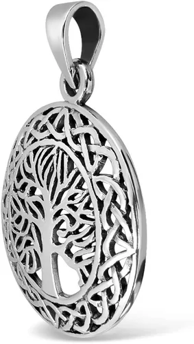 Vista 2 de withlovesilver sólida plata esterlina 925celta Ronda Cut Out Árbol de la vida colgante