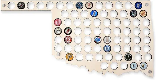 Vista 45 de Torched Tapa de cerveza Mapa Alabama, Estados Unidos tapa de cerveza titular decoración de pared, regalo para amantes de la cerveza para hombres