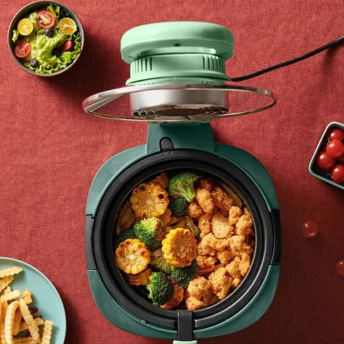 Vista 6 de Household 5L Electric Air Fryer Oil Free Low Fat Cooking Automatic Oil-Free Fryer French Fries Fryer