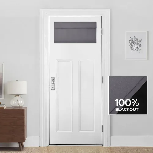 Vista 86 de HOMEIDEAS Cortinas 100% Opacas para Luces Laterales de Puerta Principal, Cubierta de Ventana de Puerta de Aula, Persianas de Privacidad