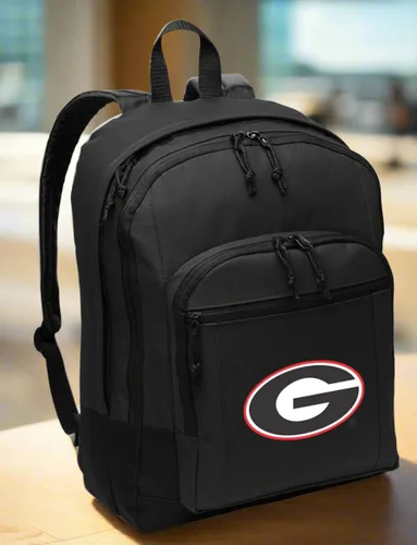 Vista 2 de Broad Bay University of Georgia Backpack CLASSIC STYLE Georgia Bulldogs Backpack - Laptop Sleeve - Lightweight Negro