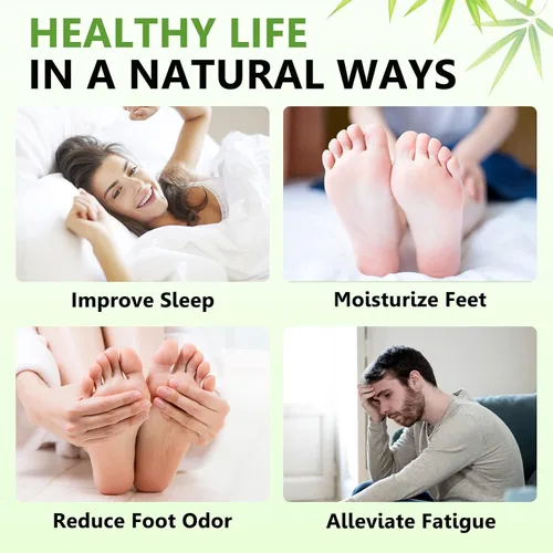 Vista 5 de 50 PIEZAS de almohadillas para pies, almohadillas naturales de vinagre de bambú y polvo de jengibre