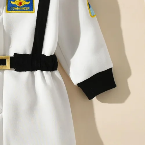 Vista 4 de Disfraz de astronauta para bebé, niño y niña, traje de Halloween, enterizo espacial con capucha, mameluco con capucha, ropa de cosplay