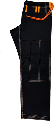 Vista 7 de Bjj Gi Con Puntada Naranja Bjj Gi Jiu Jitsu Kimonos Gi 100% Algodón Perl Tejido 450GSM