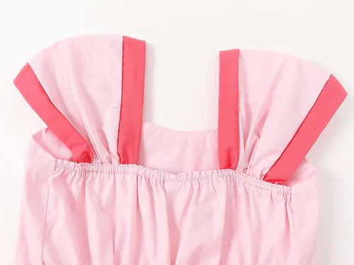 Vista 8 de Eledobby Princess Pink Costume Dress for Girls Halloween Cosplay Outfits Birthday Party Fancy Toddler Dress Up