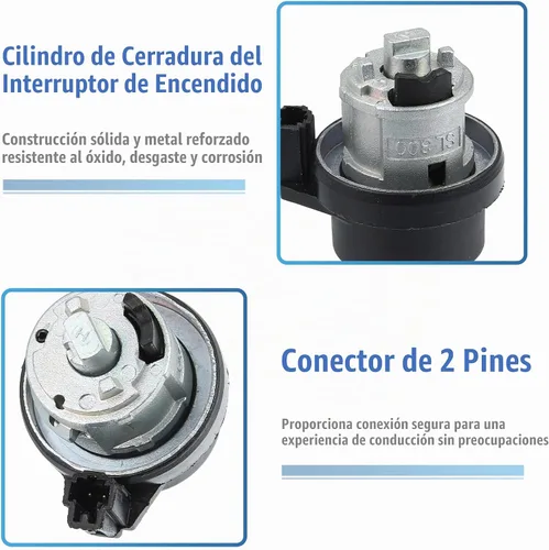 Vista 5 de X AUTOHAUX Interruptor de encendido Cilindro de bloqueo de dirección W/llave 1T0-905-855-A Interruptor de arranque de encendido para VW Jetta Golf