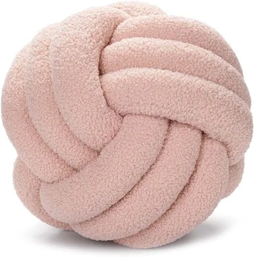 Vista 4 de Cyprinus Carpio Almohada de forro polar de peluche, tejida a mano, almohada de respaldo para sofá, sala de estar, estudio, cojín redondo para mesita