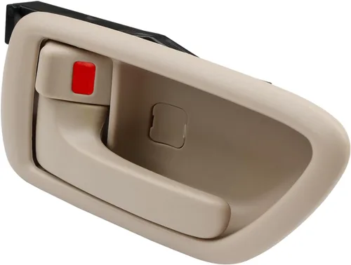 Vista 5 de Manija de puerta interior con bisel, compatible con 2000 2001 2002 2003 2004 2005 2006 2007 Toyota Avalon Sequoia Tundra (cabina tripulada), Beige