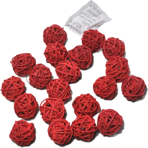 Vista 69 de 20 bolas de mimbre de ratán para decoración de mesa de boda, fiesta de Navidad (diámetro de 1.2 pulgadas, negro)