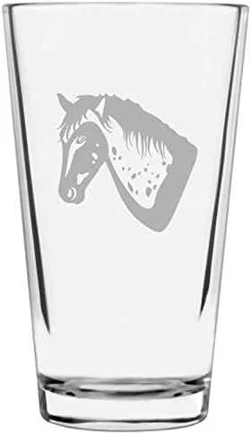 Vista 70 de Shetland Pony (cuerpo) - Vaso de pinta grabado con temática de caballo alternativo de 16 onzas