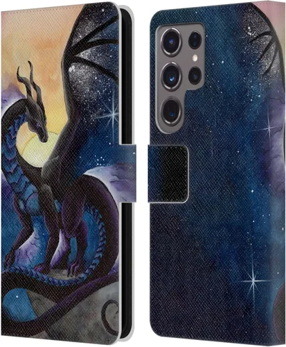 Vista 313 de Head Case Designs Officially Licensed Carla Morrow Galactic Entrancement Dragons Leather Wallet Case Compatible with Samsung Galaxy A07 4G