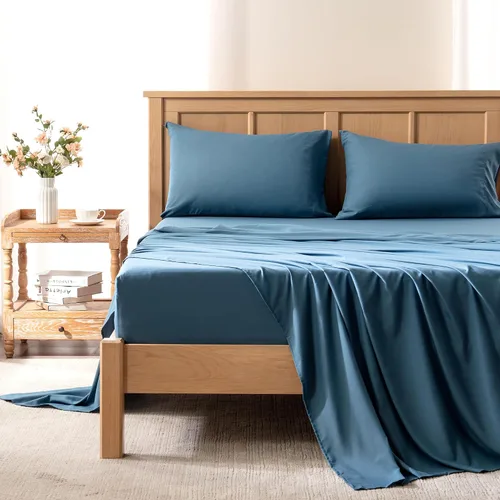 Vista 16 de Comfort Spaces - Sábana bajera Coolmax supersuave y resistente a la decoloración que absorbe la humedad con elásticos alrededor que se adapta a