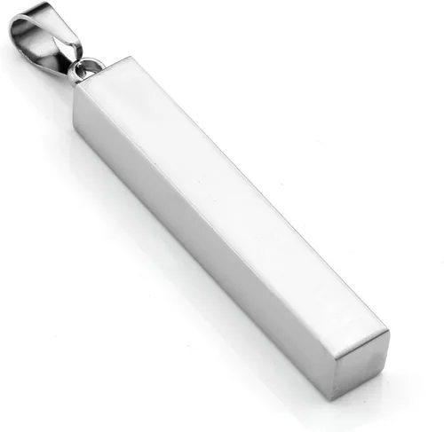 Vista 4 de PiercingJ Collar de acero inoxidable con etiqueta para grabar nombre, personalizado, con caja de regalo