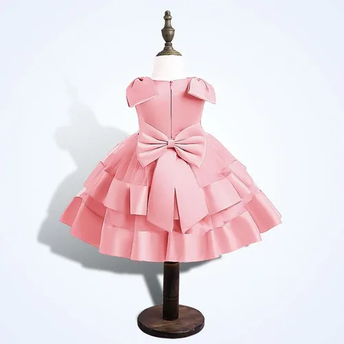 Vista 3 de WEONEDREAM Vestido de niña de las flores para bebé con sombrero, fiesta para niños, boda, concurso de belleza, para ocasiones especiales