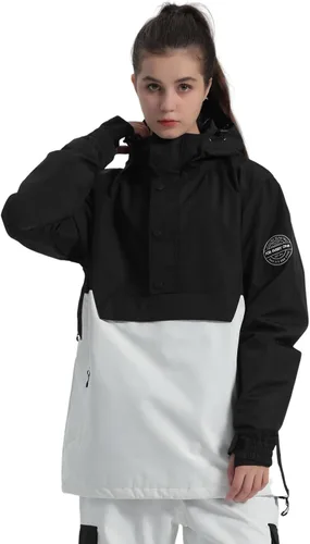Vista 14 de Chaquetas de esquí para hombre, abrigos de snowboard para mujer, chaqueta impermeable para deportes de invierno, resistente al viento, cálida