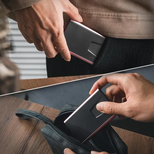 Vista 89 de VULKIT Cartera delgada minimalista para tarjetas VC500 VC500C, Rosado, Minimalista