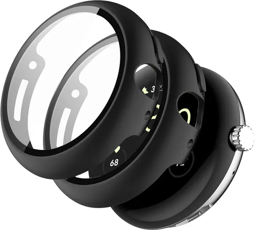 Vista 12 de Miimall - Juego de 2 fundas con protector de pantalla para Google Pixel Watch 4 de 1.772 pulgadas, antiarañazos, sensible de alta definición