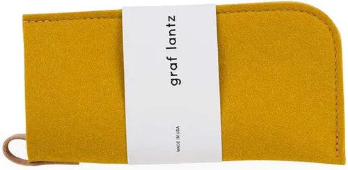 Vista 2 de Graf Lantz Funda protectora para lentes, 100% de lujo de lana merina, fieltro de lana merina, sin arañazos, lentes, carbón