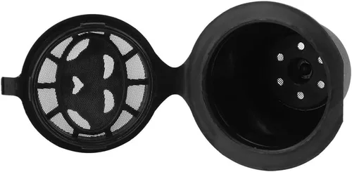 Vista 9 de Cápsulas de café reutilizables recargables de plástico negro, acero inoxidable 304, 6 unidades de plástico y acero inoxidable rellenables, cápsulas