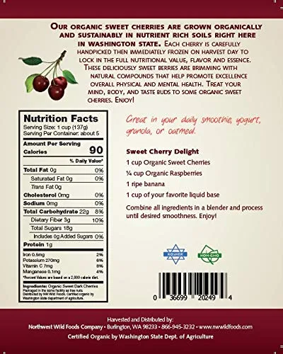 Vista 4 de Fruta congelada fresca de Northwest Wild Foods - bayas silvestres orgánicas, naturales, para una dieta saludable y antioxidante. Ideal para batidos