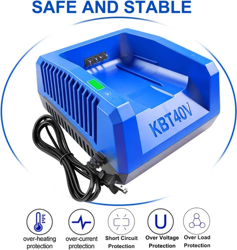 Vista 7 de DTK Reemplazo de carga rápida para cargador de batería rápido Kobalt de 40 V