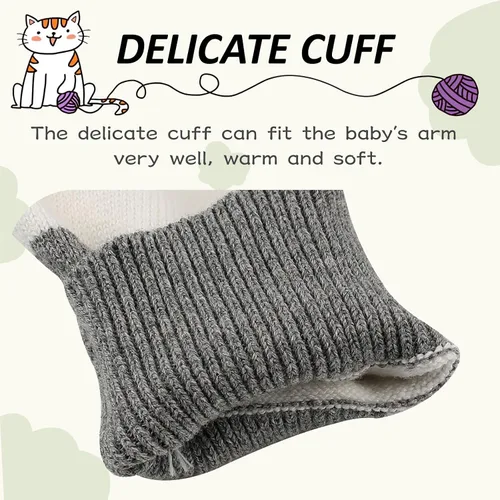 Vista 3 de Peecabe Suéter de punto trenzado para bebés y niños pequeños, de manga larga, cuello redondo, a rayas, de algodón, para otoño e invierno, 1-5T