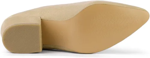 Vista 5 de Allegra K Sandalias de tacón de bloque para mujer Beige