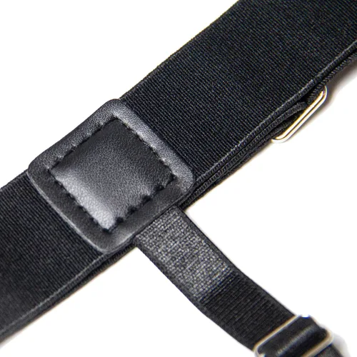 Vista 7 de Estancias de camisa para hombre, soportes para camisas, ligas de camisa, 1 par para hombres y mujeres (negro mágico), Negro
