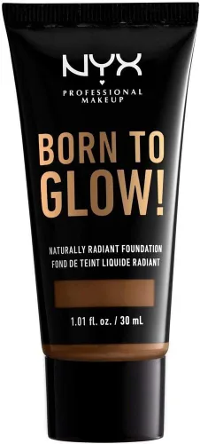 Vista 21 de NYX PROFESSIONAL MAKEUP Base de maquillaje Born To Glow Naturally Radiant, cobertura media - almendra