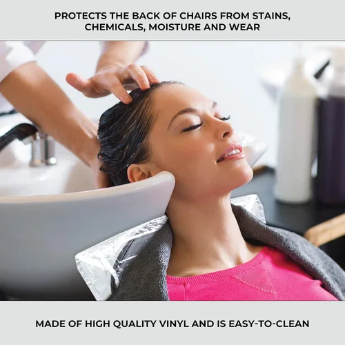 Vista 4 de ForPro Professional Collection Funda cuadrada de alta calidad, se adapta a la mayoría de sillas de salón estándar, funda de silla de vinilo