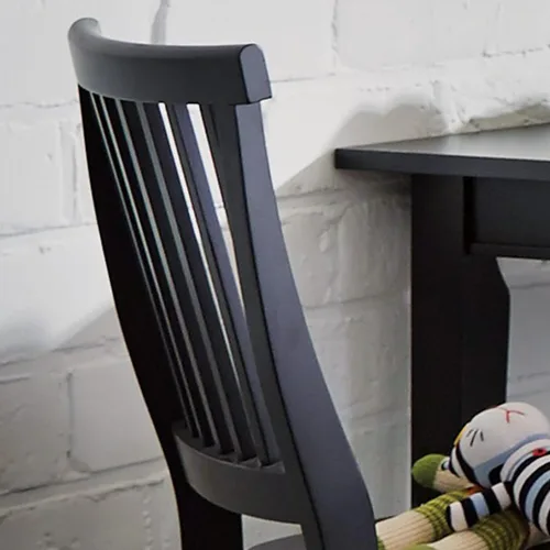 Vista 3 de Homestyles Arts & Crafts - Sillas de comedor negras, juego de 2