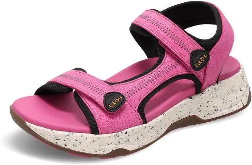 Vista 10 de Taos Calzado Super Side Sandalia para mujer verde azulado (Teal Emboss)