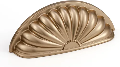 Vista 23 de Tiradores de Copa de Latón Antiguo para Gabinete 2.5" Distancia Entre Centros Paquete de 5 Tiradores Vintage para Cajones Herrajes de Cocina Manijas