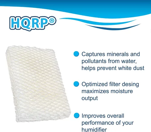 Vista 3 de HQRP Filtro de mecha humidificador compatible con Graco 2H01 de repuesto para humidificadores Graco 2H00 / TrueAir 05510 Cool Mist de 1.5 galones