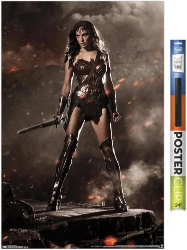 Vista 18 de Trends International DC Comics Movie Batman v Superman - Wonder Woman Wall Poster, 22.4L x 14.7W, Barnwood Framed Version Versión enmarcada Barnwood