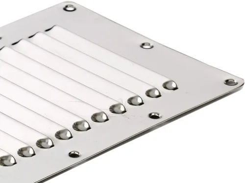 Vista 7 de Amarine Made Ventilación marina rectangular con listones de acero inoxidable para yates y barcos - 07720S - 5" X 9" (4)
