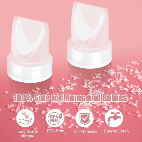 Vista 4 de Juome Válvulas de pico de pato compatibles con el extractor de leche portátil Momcozy M5, piezas de repuesto compatibles con Momcozy M5, 2 piezas