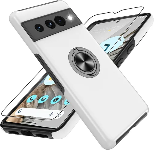 Vista 20 de Funda para Google Pixel 7 Pro, con cubierta deslizante para cámara y protector de pantalla HD, [probado contra caídas de grado militar] Funda