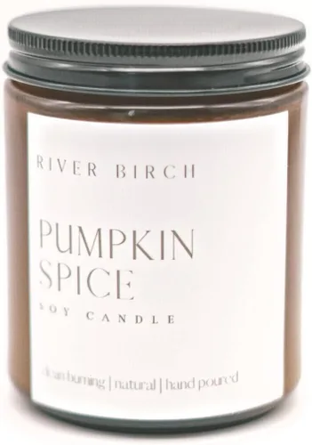 Vista 51 de River Birch Candles - Vela perfumada de almendra y miel Velas en tarro de ámbar de soja de primera calidad, totalmente naturales, no tóxicas, 8.5