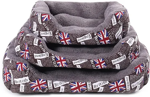 Vista 13 de Camas para perros pequeños, medianos y grandes, cama rectangular para mascotas, lavable, con estampado de leopardo, tamaño S
