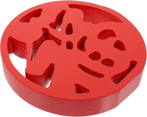Vista 9 de ARTIBETTER Adorno de madera de personaje chino rojo fu, estatuas de escritorio, manualidades, escultura, decoración de felicidad china, centro