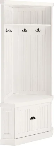 Vista 10 de Crosley Furniture - Hall Tree- Mueble para pasillo, Madera, Blanco gastado