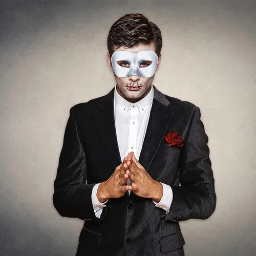 Vista 7 de Sprfragrance Máscara veneciana para parejas, máscara veneciana de Halloween, máscara de Mardi Gras para hombres y mujeres
