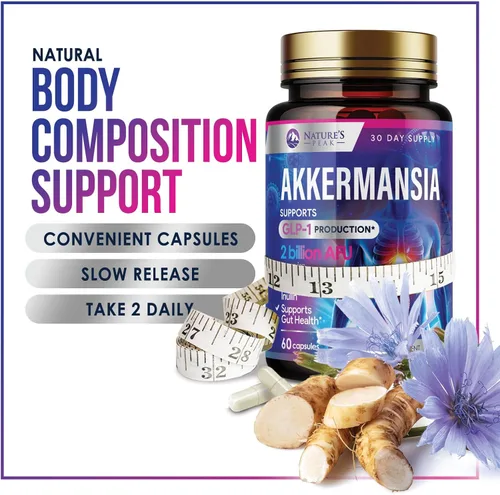 Vista 6 de Akkermansia Suplemento para la salud intestinal - Probiótico Akkermansia prémium con fibra prebiótica - Akkermansia Muciniphila 2 mil millones