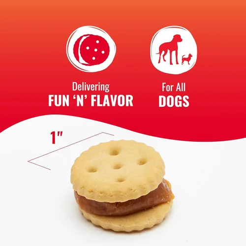 Vista 3 de Good 'n' Tasty Pilas de triple sabor con queso, 9 onzas, aperitivos de tamaño bocado para perros con pollo premium y queso real