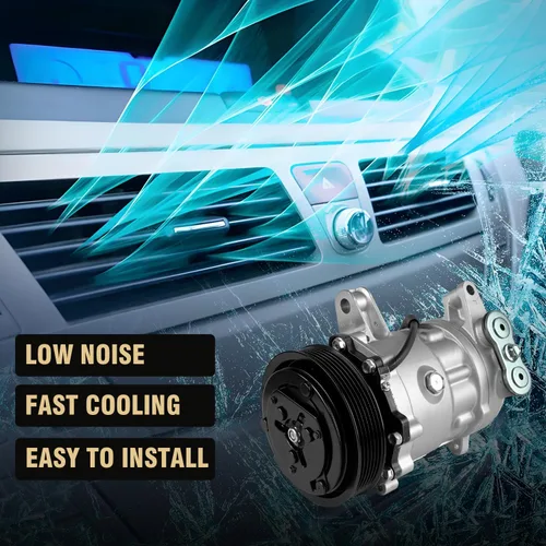 Vista 6 de Compresor de A/C con embrague compatible con Durango 2000-2003 4.7L 5.9L, para Dodge Dakota 2002-2003, para Ram 1500 2500 3500 2002-2003, CO 4854C