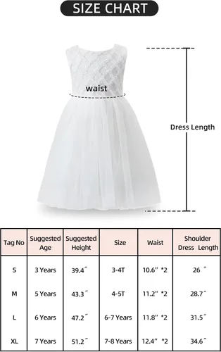 Vista 5 de Grils - Vestidos de princesa para boda, línea A, recto, de tul para fiesta, vestido de niña de las flores