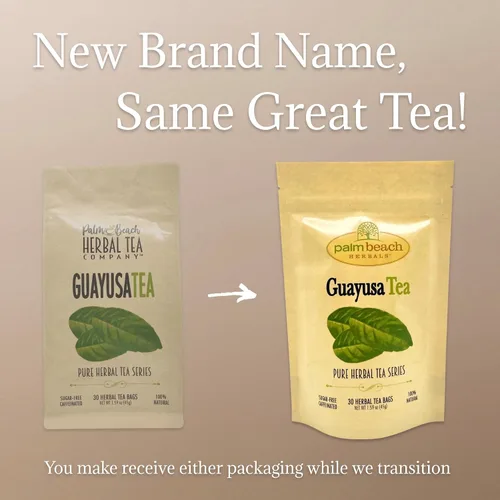 Vista 3 de Té Guayusa - Serie de té de hierbas puras de Palm Beach Herbals (30 bolsas de té) 100% natural