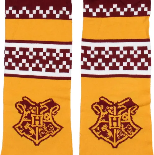 Vista 3 de Bufanda tejida de Harry Potter Hogwarts Castle para mujeres y hombres, Multi colorido